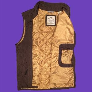 Tommy Bahama Men’s Quilted Lightweight Brown Zip Up Vest XL
